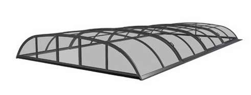 AQ Box Schwimmbadüberdachung Flat am Beckenrand  7 x 3,5