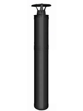 Stahlschornstein Set STAHL-RAUCHABZUG, SCHWARZ 1,5 M