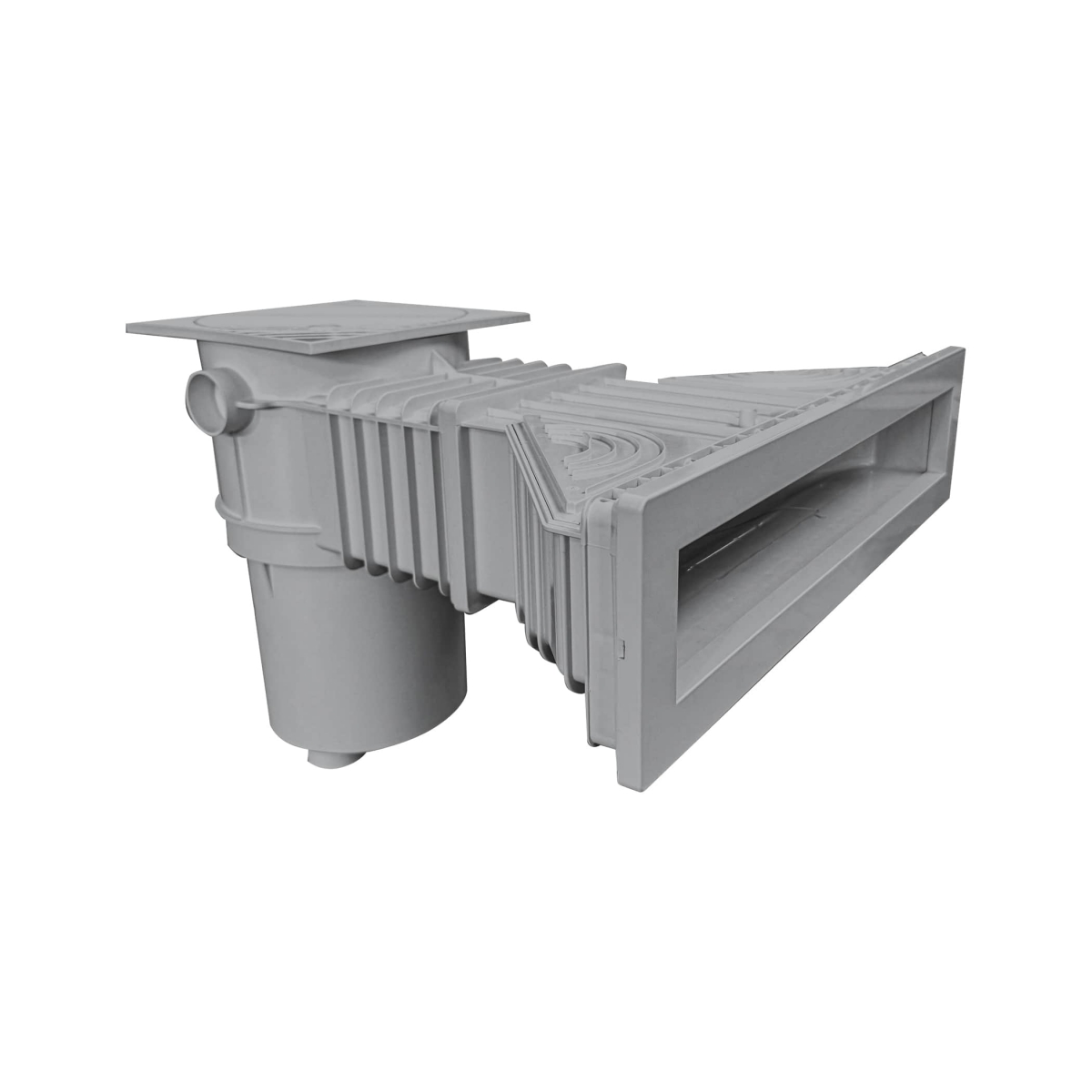 Smart Hochwasserstandskimmer High500, ABS, grau , mit Messingbuchsen  