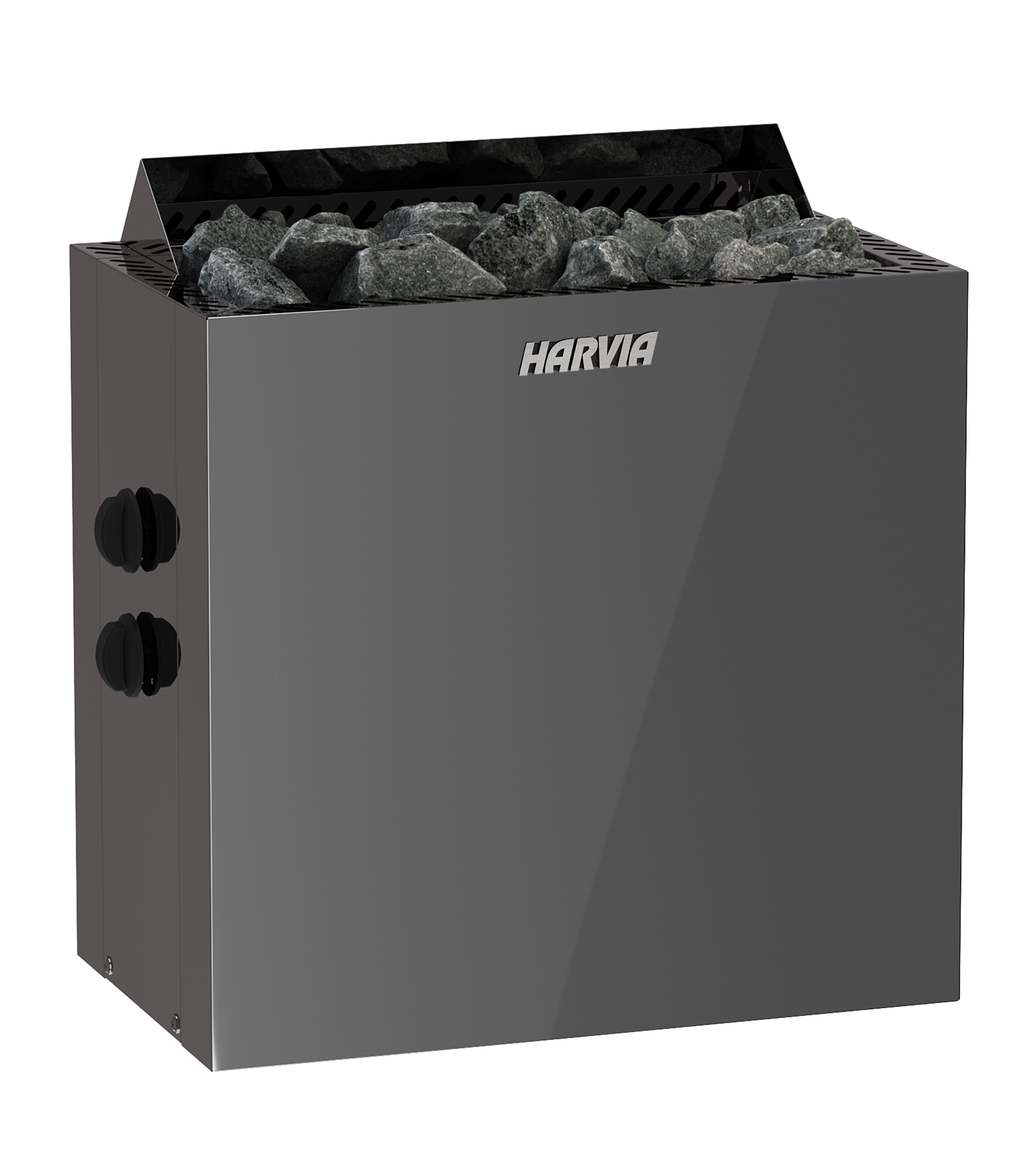 Saunaofen Finnisch Qubic  mit integrierter Steuerung von 6,0kW Black Steel