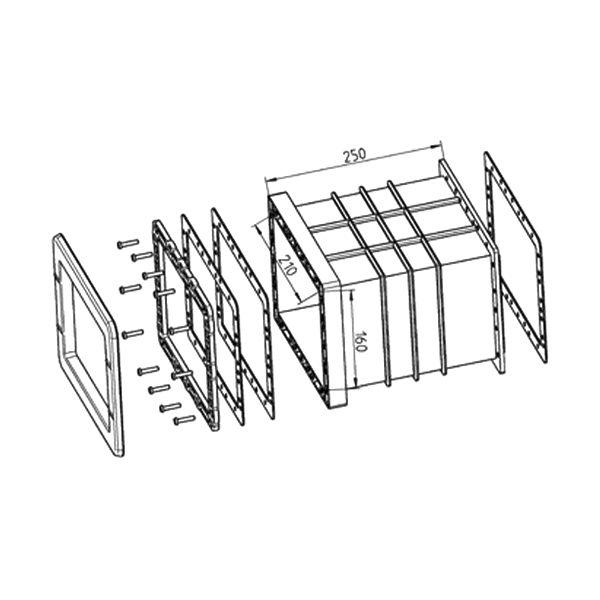 Verlängerung für Skimmer Ocean® M5 Edelstahleinsätze A4 ABS weiss 