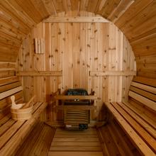 WESTON FASSSAUNA aus Kanadische Western Red Cedar/ 1830mm x 2440mm WESTON FASSSAUNA aus Kanadische Western Red Cedar/ 1830mm x 2440mm
