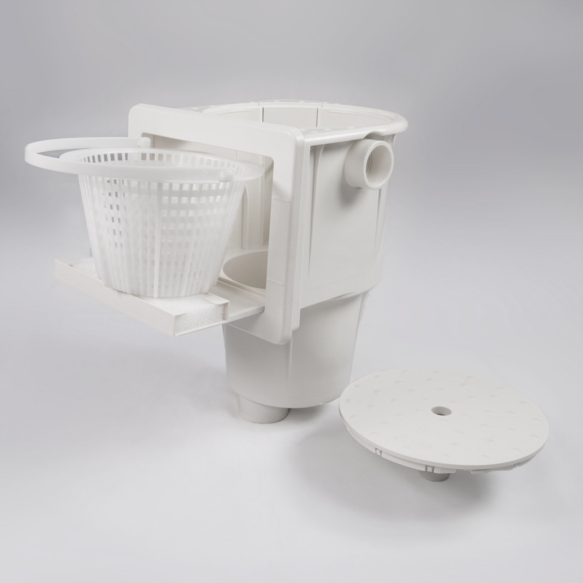 Skimmer Ocean De Luxe M5 Edelstahleinsätze A4 ABS weiss Doppellippendichtung Ocean-Einzelverpackung