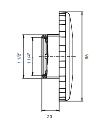 Neptun Einlaufdüsen Kunststoff ABS weiss 18mm