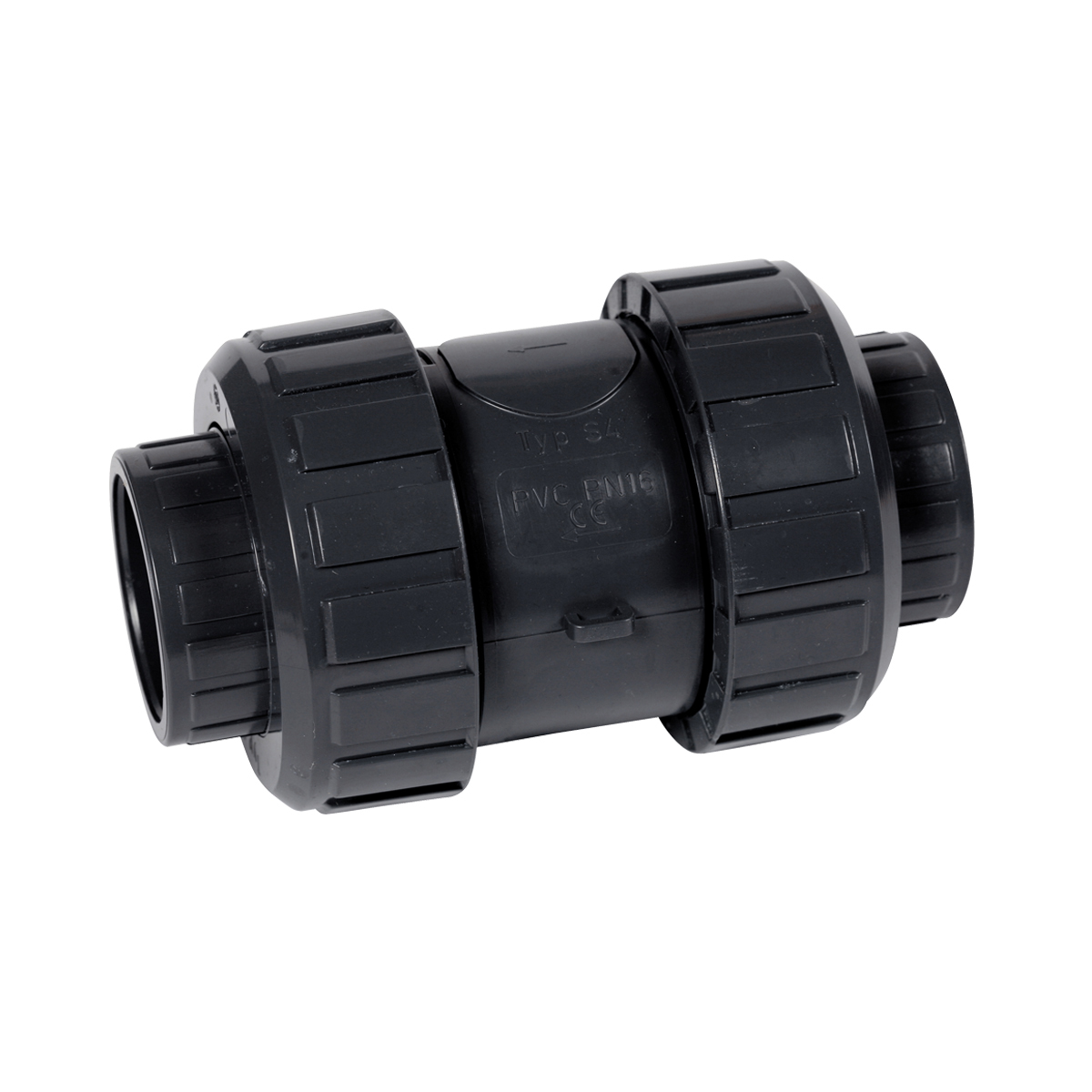  Rückschlagventil S4  PVC grau PVCu Klebemuffe d63metrisch PN16 EPDM
