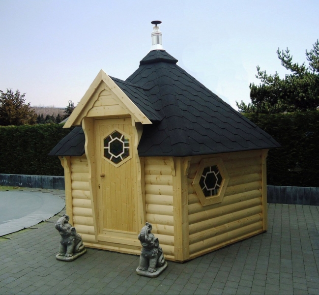 Saunakabine 9,2 m² mit Umkleideraum