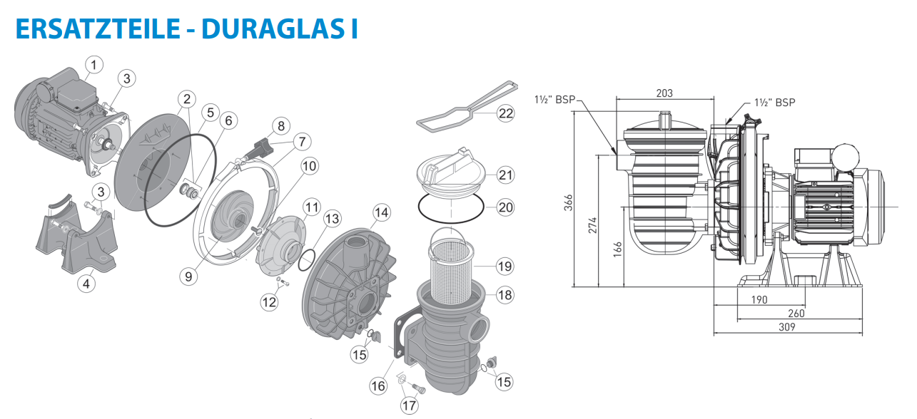 Siebkorb für Duraglas1 5P2R