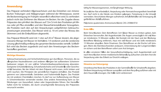 Wintermittel- Winterschutz 1 Liter