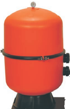 KUNSTSTOFF-SPANNRINGFILTER D 500 - BILBAO Orange