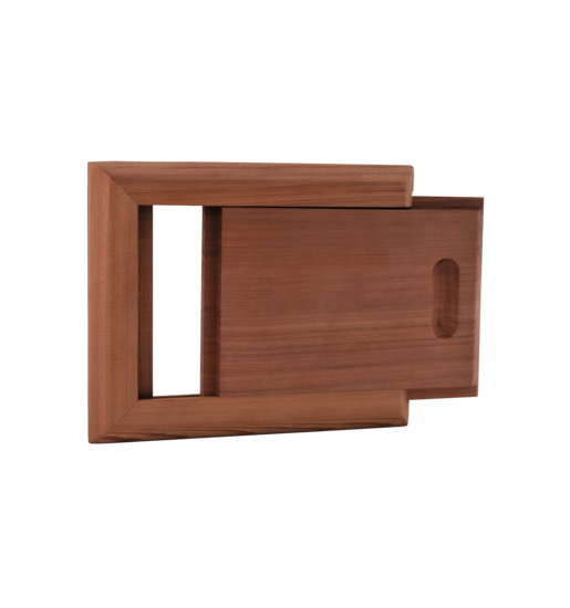 Sauna Entlüftungsschlitz eckig aus Red Cedar