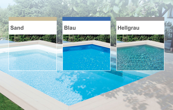 Achensee Iso Massiv Pool- Sets Rechteckig mit Folie 0,80mm Sand