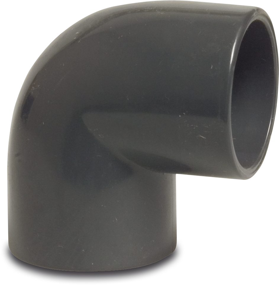 Winkel 90° PVC D50 mm Klebemuffe PN 16