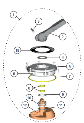 Oberteil komplett zu Astral 6-Wegeventil 1 1/2"