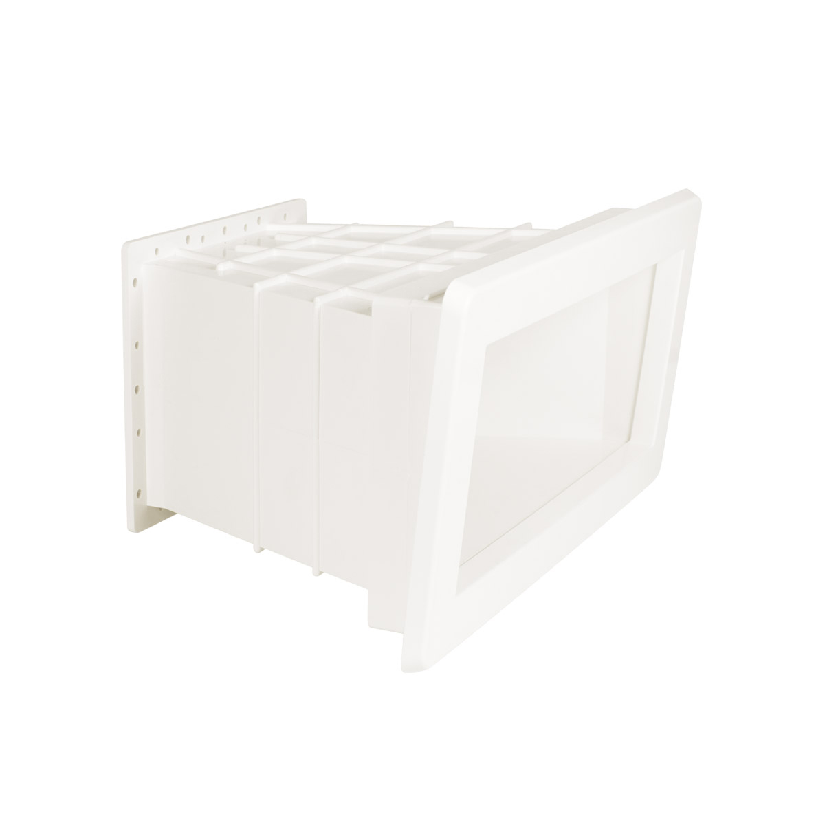 Verbreiterung für Skimmer Ocean® M5 Edelstahleinsätze A4 6° ABS weiss für Polyesterpools 