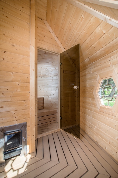 Saunakabine 9,2 m² mit Umkleideraum